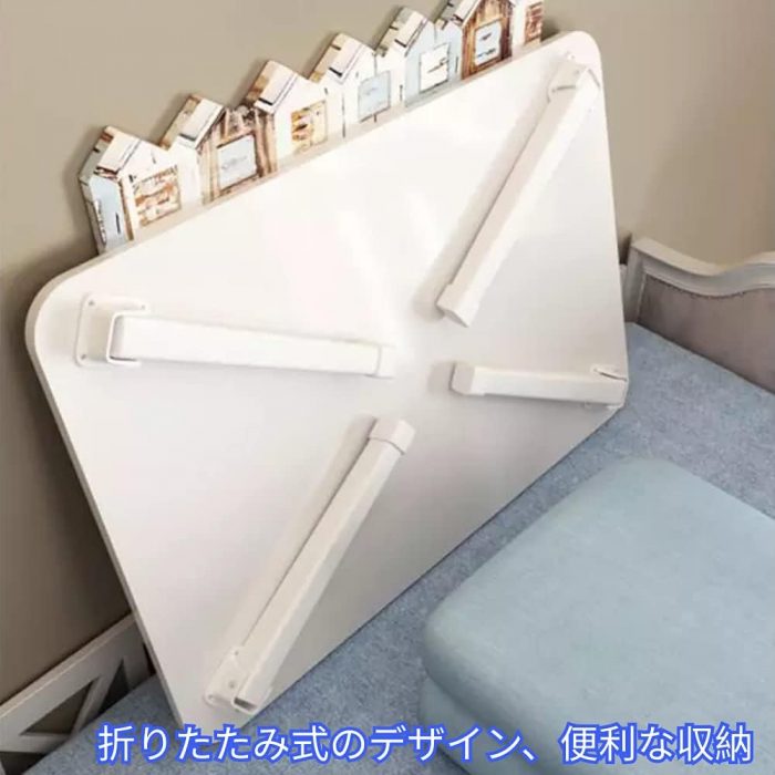 折りたたみテーブル 折り畳みテーブルパソコンデスク座卓 ベッドテーブル ロー テーブル 60*40/70*48大容量表面 き ラップトップテーブル ローテーブル PCデスク 多機能 軽量 ベッド ソファ オ フィス 食事 利用可 4色 (ホワイト, 70*48*32 - 画像 (2)